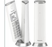 Panasonic KX-TGK222EW Digital Cordless Telephone with 1.5 LCD Screen, Nuisance Call Blocker and Answering Machine, Twin DECT, White