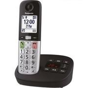 Panasonic KX-TGU430EB Digital Cordless Landline Phone with Answering Machine, Base Unit & 1 Handset, LCD Display, Fav Call, Torchlight, Hearing Aid Compatible, Black & Silver