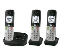 Panasonic KX-TGU433EB Digital Cordless Phone, Answering Machine, 3 Handsets in Black