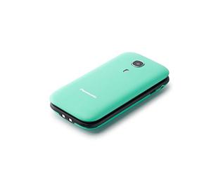 Panasonic KX-TU400EXC Basic Mobile Phone for Kids and Elderly - Sim-free & Unlocked, Easy Buttons, SOS Emergency, Durable Flip Phone, Compact & Long Life Battery, Dumb Phone, Brick Phone, Mint