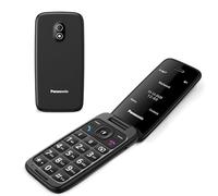 Panasonic KX-TU410EXB 2.4 Inch 4G Flip Mobile Phone, SOS Button, Bluetooth 5.0, HAC Compatible, Hands-Free Speakerphone, IP44, Black