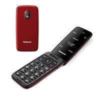 Panasonic KX-TU410EXR 2.4 Inch 4G Flip Mobile Phone, SOS Button, Bluetooth 5.0, HAC Compatible, Hands-Free Speakerphone, IP44, Red
