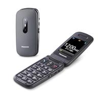 Panasonic KX-TU446EXG Easy Use Clamshell Mobile Phone for the Elderly, Senior Phone, Priority Call, Shock Resistant, Big Buttons, Camera, Bluetooth, Grey