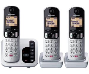 Panasonic KXTGC263ES Cordless Phone w/ Answer Machine Triple