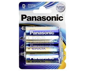 Panasonic LR20EGE Evolta Alkaline D Battery (Pack of 2) - Blue