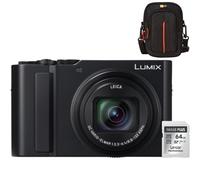 Panasonic Lumix DC-TZ300 - Black + Lexar 64GB SDXC + Case Logic DCB-313