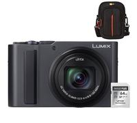 Panasonic Lumix DC-TZ300 - Dark Silver + Lexar 64GB SDXC + Case Logic DCB-313