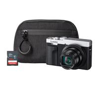 Panasonic Lumix DC-TZ99 Compact Camera - Silver (Camera + 128GB SD Card + System Bag)
