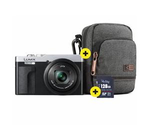 Panasonic Lumix DC-TZ99 Silver/Black | ✅Free Case Logic Era bag & 128GB Memory Card | 5 years warranty