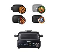 Panasonic NF-GM400KXE 4-in-1 Electric Multi Cooker, 1400W, 40-250°C, 9 Automatic Programmes, 4 Accessories, Smoke Squeegee, Dishwasher Safe, 2.5 m Cable, Black