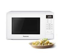 Panasonic NN-E27JWMBBQ 20L Compact Microwave, 800W, Touch Control, 5 Power Levels, 9 Auto Programmes, Defrost, Glass Turntable, White