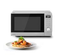 Panasonic NN-SD37QSBPQ 29L Solo Microwave Oven, 1000W, Auto Defrost, 11 Auto Programmes, Timer, Silver & Stainless Steel