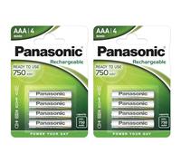 1x4 Panasonic batterie NiMH AAA 750 mAh Rechargeable Evolta