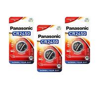 Panasonic Pack of 3 Blister Packs 1 Cell Power CR2450 Lithium Button Cell Battery 3 V