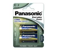 PANASONIC Everyday Power LR14 / C Alkaline Batteries - 1.5 V - Pack of 3 Blister Packs of 2