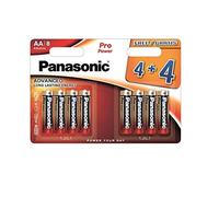 Panasonic Pro Power AA Alkaline 1.5V Batteries, Pack of 4+4 Free