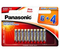 Panasonic Pro Power AAA (LR03)-Lot de 10 piles alcaline 6 4 gratuits