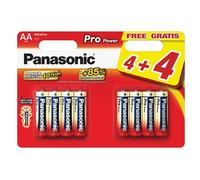 Panasonic 136004 AA Battery 1.5V Alkali-manganese Pro Power 4+4