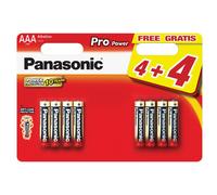 Panasonic Pro Power Gold AAA Batteries - 4 + 4 Free