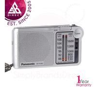 Panasonic RFP150DEG-S Portable AM/FM Pocket Radio│Two AA Battery Operated│Silver