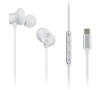 Panasonic RP-TCM225DEW USB-C Earphones with Mic, White, Custom Fit, Powerful Bas
