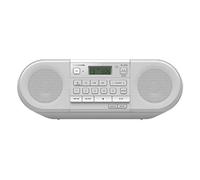 Panasonic RX-D550 Hifi Sound System with FM Radio, Portable speaker and CD player, 20W - White