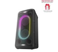 Panasonic SC-BMAX10E-K Portable Party Speaker with Bluetooth, Built-in Lights, 150W, USB, Optical Input for TV, Guitar & Mic Inputs for Karaoke, Black