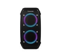 Panasonic SC-BMAX30 Portable Party Speaker with Bluetooth, Built-in Lights, Bass Reflex Port, 320W, USB, IPX4, Guitar & Mic Inputs for Karaoke, Black