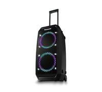 Panasonic SC-BMAX30 Portable Party Speaker with Bluetooth, Built-in Lights, Bass Reflex Port, 320W, USB, IPX4, Guitar & Mic Inputs for Karaoke, Black