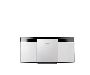 Panasonic SC-HC212EG-W 2 Channel 20W Hi-FI Micro System Dab+ Digital Radio, CD Player, Bluetooth, USB, Pure Sounds and Minimum Distortion, Contemporary Slim Design, Wall Mounted, White