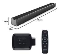Panasonic SC-HTB100 45W Slim Soundbar Bluetooth HDMI USB AUX Black TV Wall Mount
