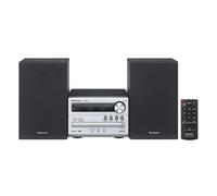 Panasonic SC-PM250EB-S Micro HiFi Compact Stereo System with FM Radio with RDS, 20W Output Power, MP3 & CD Player, USB, Bluetooth, Silver