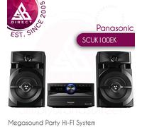 Panasonic SCUK100EK 300W Megasound Party Hi-Fi System│Bluetooth│CD│FM Radio│InUK