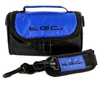Panasonic SDR-S15 Camera Case Bag by TGC ® with shoulder strap and Carry Handle (Dreamy Blue & Black)
