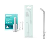 Panasonic Series 600 Ultrasonic Water Flosser for Teeth + Panasonic Ultrasonic Nozzles (2-Pack)