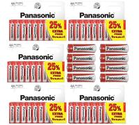 Panasonic Zinc AA Batteries - 50 Pack | 1.5V Long-Lasting Zinc Carbon Batteries for Everyday Use | Ideal for Low-Drain Devices Like Remote Controls, Clocks, Radios, Toys & Flashlights