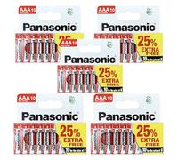 Panasonic Zinc AAA Batteries - 50 Pack | 1.5V Long-Lasting Zinc Carbon Batteries for Everyday Use | Ideal for Low-Drain Devices Like Remote Controls, Clocks, Radios, Toys & Flashlights