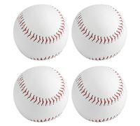 PanBeiQi 4 Pcs Standard 9-Inch Baseball Ball, Rounders Ball, Hard PU Baseballs, Practice Training Baseball Base Balls, for Youth, Adult, Indoor & Outdoor School Sports Training Games