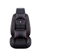 PANBJ Car Seat Covers Compatible For Dodge Avenger Caliber Dart Magnum Neon Nitro Charger Intrepid Full Coverage Leatherette Seat Cover 5 Seat(Black Red Lu)