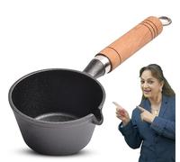 PANCA Cast Iron Non Stick Tadka Pan/Vaghar/Chounk/Baghar for Frying Dal/Spices, 100 Ml, Black
