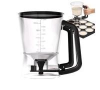 Pancake Batter Dispenser 5 Cup Capacity with Sturdy Handle & Squeeze Trigger Control - Non-Drip Pitcher for Pancakes, Waffles, Crepes, Cupcakes & Muffins, Easy Clean Baking Tool, Black