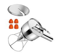 Pancake Batter Dispenser Stainless Steel Funnel Cake Tool 1200ML For Cupcake Waffles And Cakes With Adjustable Flows Baking Tool With Stand