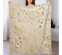 Pancake,Burrito Pattern Lightweight 3D Print Flannel Blanket Soft Funny Food Throw Blanket,Couch Sofa Bed Cozy Warm Fleece Gift Blankets for Adults Teens Kids Bedroom 80x90inch(200x230cm)