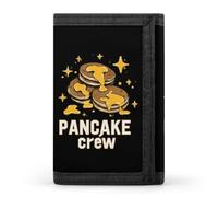 Pancake Crew Breakfast Food Trifold Wallet Front Pocket Purse Card Holder