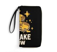 Pancake Crew Breakfast Food Womens Long Wallet Wristlet Clutch Purse