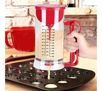 Pancake Cup Cake Batter Dispenser Separator Waffle Mix Maker,Cordless Electric Battery Powered Mixer Dispenser Pancake Cupcake Waffle Batter Maker Machine
