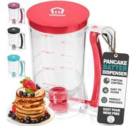 Pancake Dough Dispenser - A Must Have Kitchen for Perfect Pancakes, Cupcakes, Waffles, Muffin Mix, Cakes and Crepe - Easy Pour Baking Accessories for Griddle - Pancake Maker with