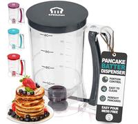 Pancake Dough Dispenser - Kitchen Tool for Perfect Pancakes, Cupcakes, Waffle, Muffin Mix, Cake and Crepe - Easy Pour Baking Accessories for Griddle - Pancake Maker with
