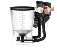Pancake Dough Dispenser: transparent material construction, easy squeeze , dishwasher safe component, storage-friendly compact shape, tool for rec