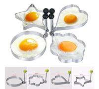 Pancake For Mold Ring Set Stainless Steel Shapes for Creative Breakfast Ideas (Flower)